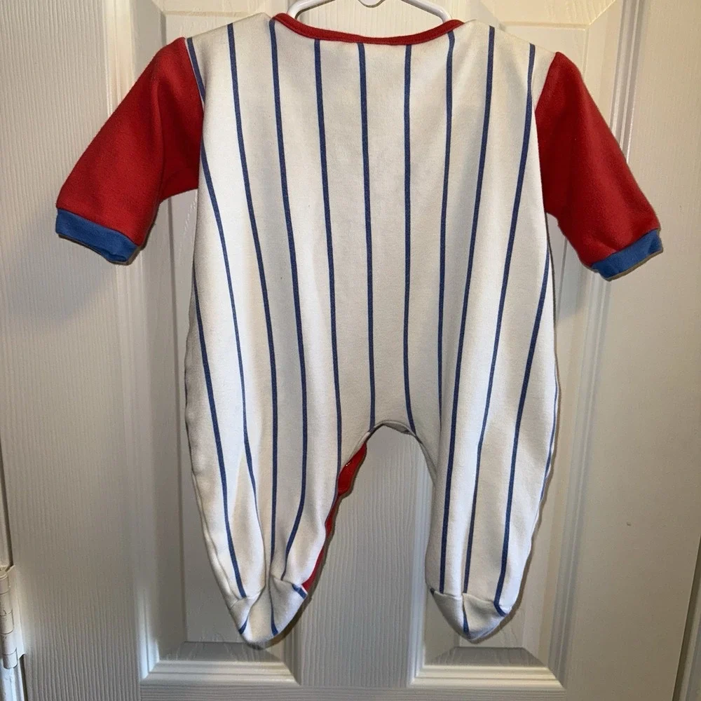 Winnie The Pooh Vintage Baseball‎ Jersey One Piece Sleeper Footies Disney 3-6 Mo